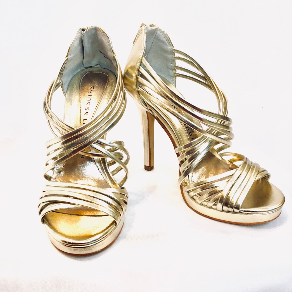 💥Chinese Laundry Gold Platform Sandals